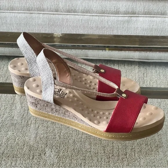 Red Slingback Sandals for Women - Picture 5 of 6